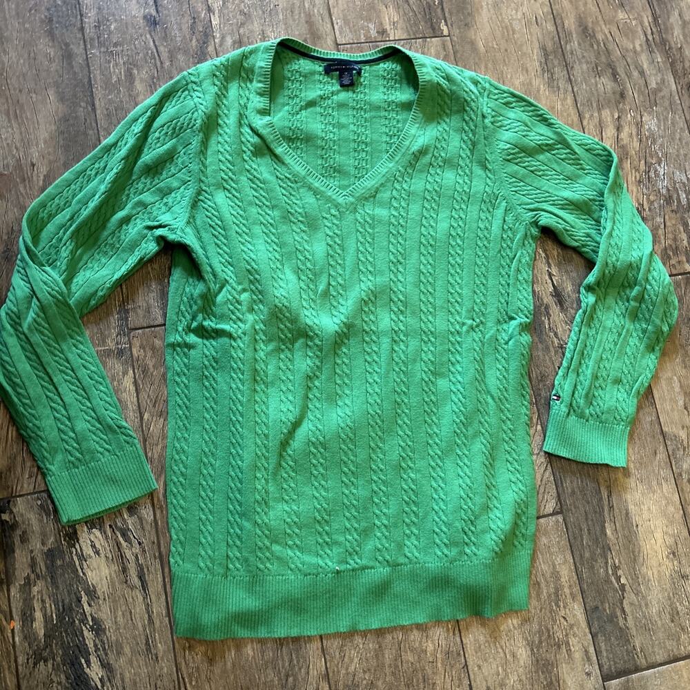Tommy Hilfiger V-Neck Pullover Cotton Sweater 1X